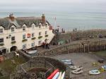 The view down into Clovelly harbour