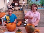 The kids disembowling their fruits.