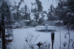 snow on trampoline