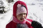 Daughter enjoys icicle