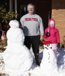 We made 2 snow people