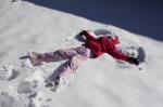 Making a snow angel