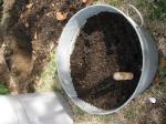 ground soil and peat mix 