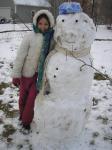 jessy with mr. snowman