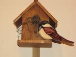 Wooden bird and bird house...