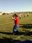 Logan flying a kite another buddy.