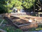 2x4 braces in raised garden bed for stability
