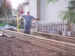 Blueberry garden bed is built