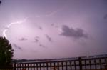 Lightning storm over the lake