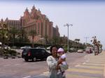 in front of hotel atlantis in palm jumeira