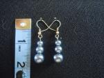 steel blue "pearls" with silver findings