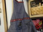 blue garden apron