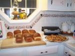 Right out of the oven 7 loaves & danish. 