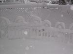 snow patterns on fences