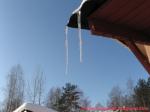  The first icicles hung from the roof of our summer house