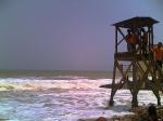 Lifeguard watch tower.