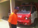 Chief getting in this truck to answer an emergency call.