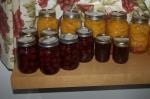 Canned peaches and cherries
