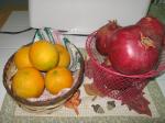 Navel Oranges and Pomagranetes fresh picked off our Tree's