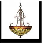 18″ Wide Two Light Pendant Robert Louis Tiffany Chandelier