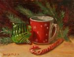 Still Life: ornament, cup, candy cane