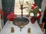 flowers on table in front of window