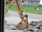 Driveway being taken out...