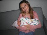 Jessica holding baby Haley